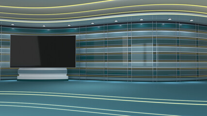 Virtual  Studio 3d  background with  horizontal strips