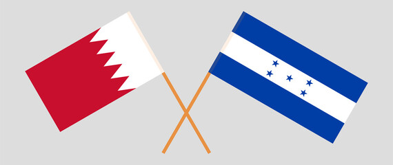 Crossed flags of Bahrain and Honduras