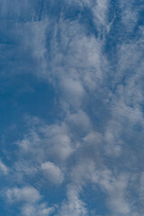 background texture of thin layer of cloud with unique shaped on the blue sky