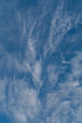 background texture of thin layer of cloud with unique shaped on the blue sky