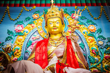 Padmasambhava, statue of buddha, North India, Ladakh and Kashmir, Zanskar, Tibet and the Tibetan...