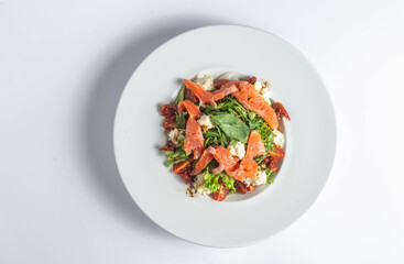 Salmon salad red fish salad healthy food light dish