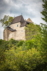 Fototapeta na wymiar old castle on the hill, krumau, waldviertel, austria