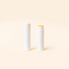 Natural lip balm packaging mock-up.  Zero waste concept