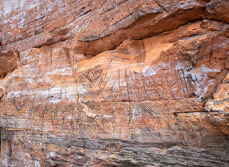 Petroglyphs at Roche-a-cri State Park