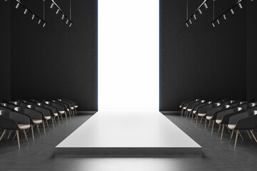 Modern empty fashion podium.