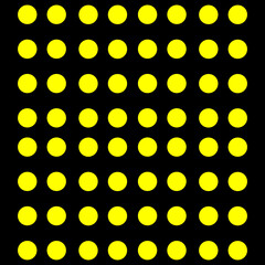 black background with yellow dots pattern