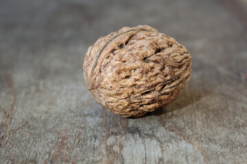 walnuts on wooden background