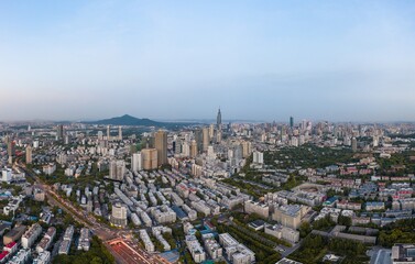 Obraz premium Skyline of Nanjing City before Sunset