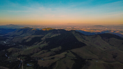 sunset in the mountains