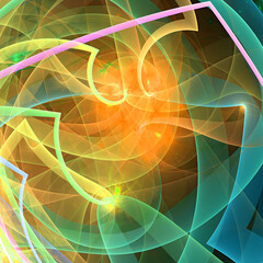 Abstract fractal background, computer-generated illustration.