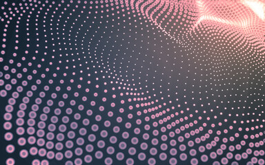 Obraz premium Abstract background. Molecules technology with polygonal shapes, connecting dots and lines. Connection structure. Big data visualization.