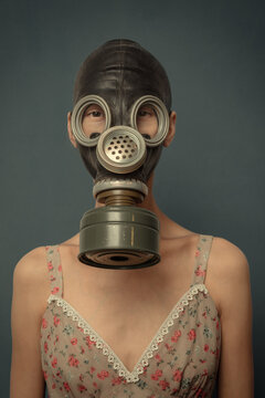 Woman In Gas Mask