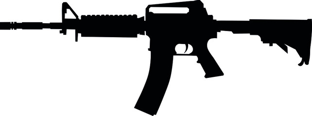 USA United States Army, United States Armed Forces and United States Marine Corps - Police fully automatic machine Colt M4 Carbine caliber 22LR   Realistic Silhouette, Good