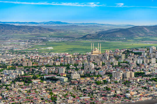 View of Kahramanmaras city, in spring, High resolution and high quality