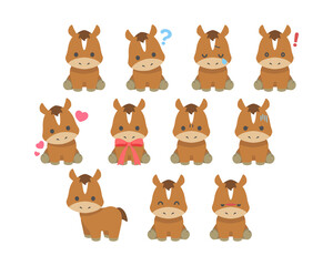 馬イラスト素材 : Horse illustration material