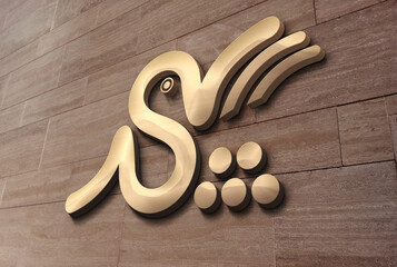 3d swan logo design concept for industrial purposes