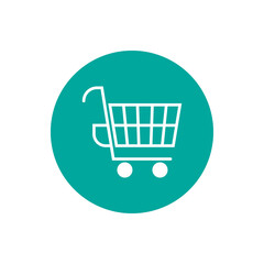 Shopping icon design. Shopping cart isolated on white background