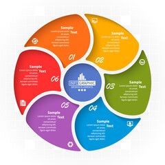 Abstract 3D Paper Infographics. Business template .Vector illustration