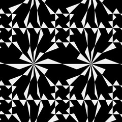 black and white symmetrical patterns.