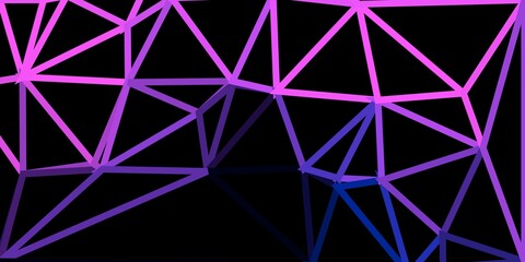 Dark pink, blue vector gradient polygon layout.