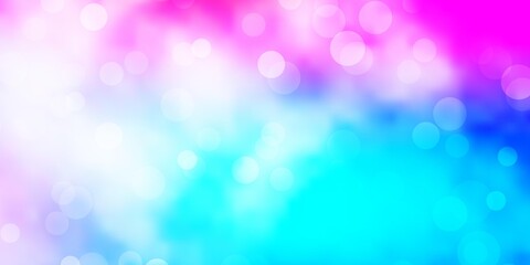 Fototapeta premium Light Multicolor vector background with circles.