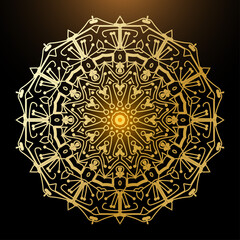 Luxury mandala for henna, mehndi, tattoo, decoration. decorative ornament in ethnic oriental style. doodle ornament. outline hand draw illustration. coloring book page.