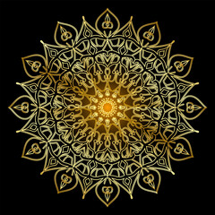 Luxury mandala for henna, mehndi, tattoo, decoration. decorative ornament in ethnic oriental style. doodle ornament. outline hand draw illustration. coloring book page.