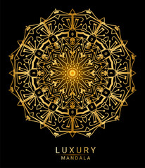 Luxury mandala for henna, mehndi, tattoo, decoration. decorative ornament in ethnic oriental style. doodle ornament. outline hand draw illustration. coloring book page.