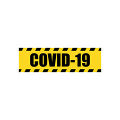 Vector Covid-19 Yellow Police Line Tape