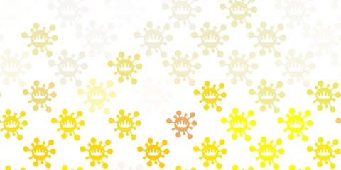 Light Orange vector texture with disease symbols.