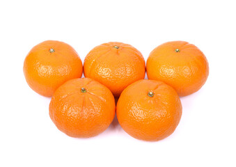 Fresh orange fruit isolated on white background