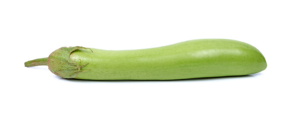 Green eggplant isolated on a white background