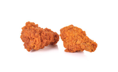 Fried chicken isolated white background