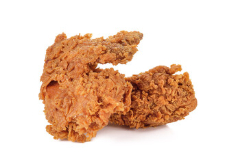 Fried chicken isolated white background
