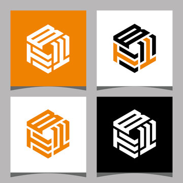 Creative initial letter BTT hexagon logo design concept vector