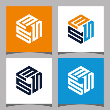 Creative initial letter FSS hexagon logo design concept vector