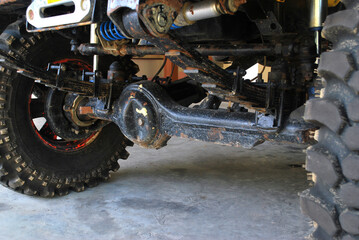 The lower compartment of the car 4 wd.