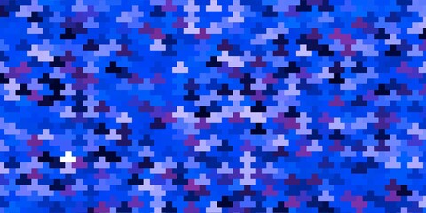 Fototapeta premium Dark Pink, Blue vector backdrop with rectangles.