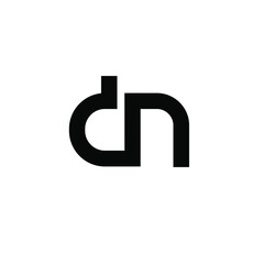 simple dn logo design