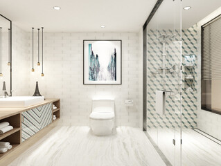 modern and luxury toilet concept