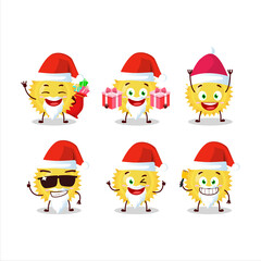 Obraz na płótnie Canvas Santa Claus emoticons with bright sun cartoon character