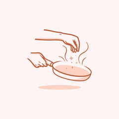 simple vintage cooking logo