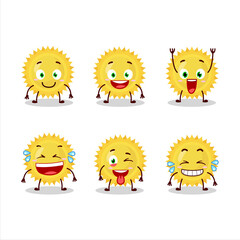 Cartoon character of bright sun with smile expression