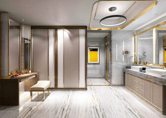 modern and luxury toilet concept