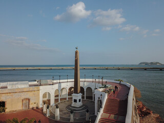 An old religious Obelisk monument in Plaza de Francia, Panama