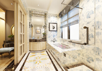 modern and luxury toilet concept