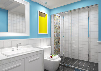 modern and luxury toilet concept