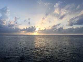 Sunset over the sea