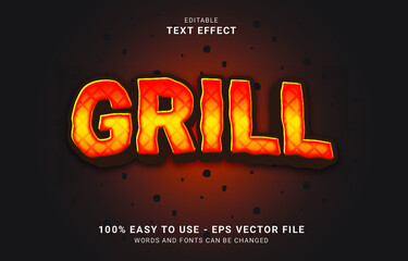 editable grill text effect